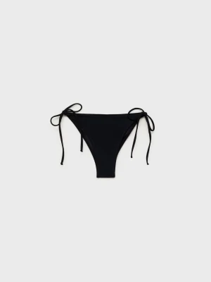 MANGO - Dół od bikini z wiązaniami czarny - - Kobieta