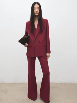 Dwurzędowa marynarka garniturowa winny - Kobieta - - MANGO