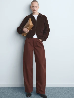 Dżinsy balloon ze średnim stanem intensywny pomarańczowy - Kobieta - - MANGO