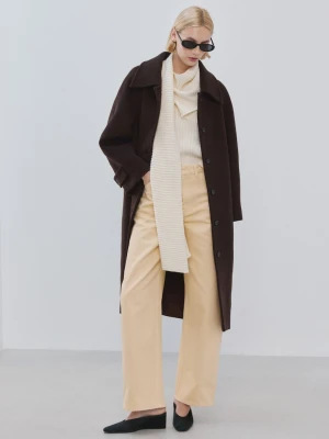 MANGO - Dżinsy balloon ze średnim stanem waniliowy - - Kobieta