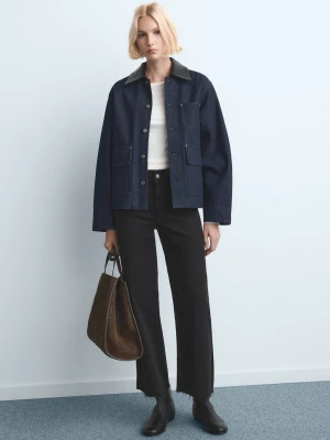 Dżinsy Catherin culotte z wysokim stanem black denim - Kobieta - - MANGO