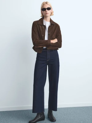 Dżinsy Catherin culotte z wysokim stanem niebieski - Kobieta - - MANGO