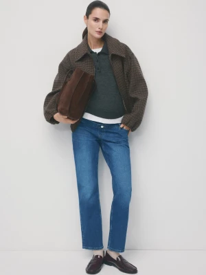 Dżinsy ciążowe z prostymi nogawkami ciemnoniebieski - Kobieta - - MANGO