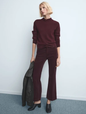 Dżinsy flare ze sztruksu winny - Kobieta - - MANGO