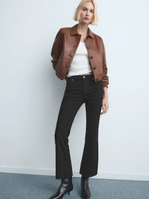 Dżinsy Sienna flare crop black denim - Kobieta - - MANGO