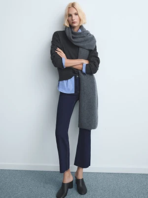 Dżinsy Sienna flare crop niebieski - Kobieta - - MANGO