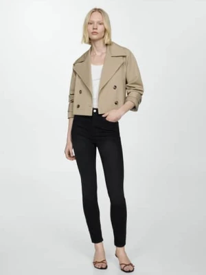 MANGO - Dżinsy skinny z wysokim stanem black denim - - Kobieta