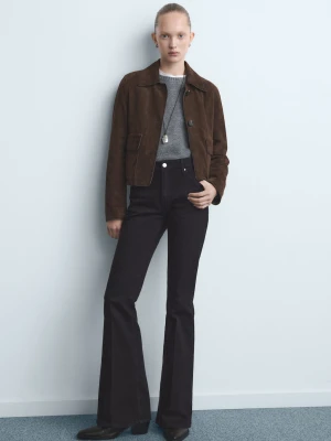 Dżinsy Violeta flare z wysokim stanem black denim - Kobieta - - MANGO