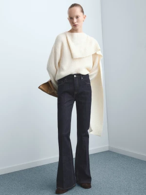 Dżinsy Violeta flare z wysokim stanem niebieski - Kobieta - - MANGO