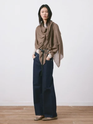 Dżinsy z prostymi nogawkami i niskim stanem niebieski - Kobieta - - MANGO