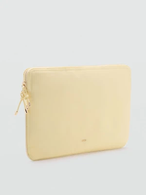 MANGO - Etui z nylonu na zamek pastelowy żółty - Rozmiar uniwersalny - Kobieta