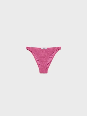 MANGO - Figi bikini z teksturowanej tkaniny różowy - - Kobieta