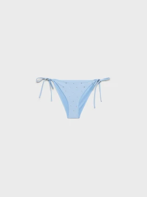 MANGO - Figi od bikini strass błękitny - - Kobieta