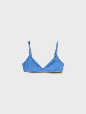 MANGO - Góra od bikini w żakardowe kwiaty błękitny - - Kobieta