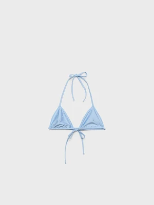 MANGO - Góra od bikini ze strasem błękitny - - Kobieta