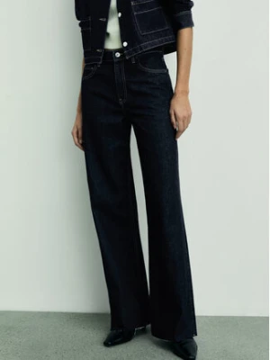 Mango Jeansy 87030634 Granatowy Wide Leg