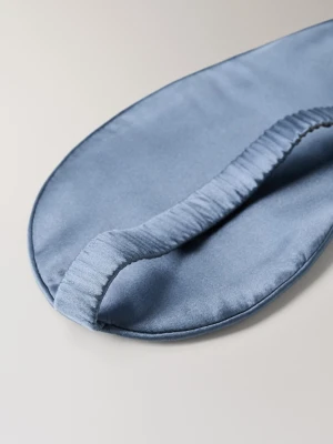 MANGO - Jedwabna opaska na oczy niebieski - Rozmiar uniwersalny - Kobieta