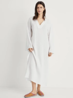 MANGO - KAFTAN biały - - Kobieta