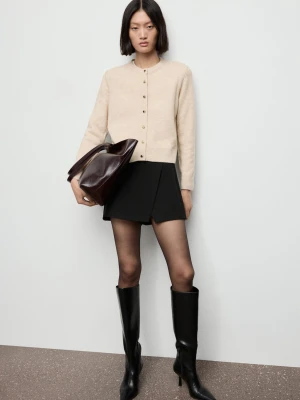 MANGO - Kardigan z dzianiny na guziki kremowy / écru - - Kobieta