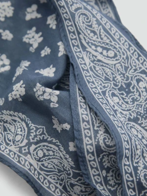 MANGO KIDS - Apaszka bandana z nadrukiem niebieski - Rozmiar uniwersalny - Dzieci