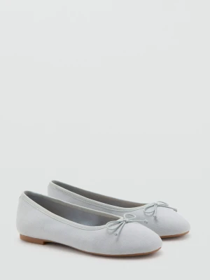 MANGO KIDS - Baleriny z kokardą turkusowy - - Dzieci