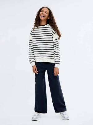 MANGO KIDS - Bawełniana bluza w paski granatowy - lata - Dzieci