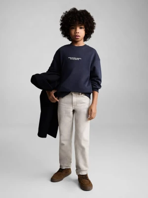 MANGO KIDS - Bawełniana bluza ze wzorem ciemnogranatowy - lata - Dzieci