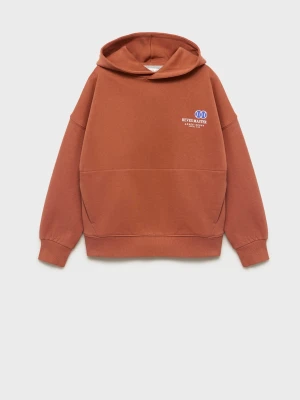 MANGO KIDS - Bawełniana bluza ze wzorem intensywny pomarańczowy - lata - Dzieci