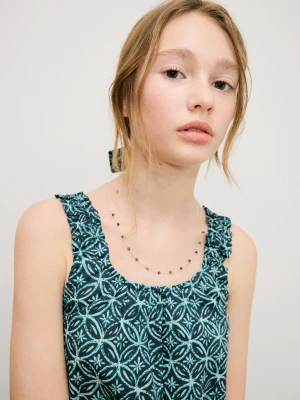 Bawełniana bluzka z nadrukiem granatowy - Dzieci - - MANGO KIDS