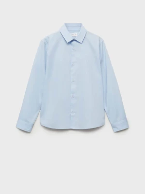 MANGO KIDS - Bawełniana koszula Oxford błękitny - - Dzieci
