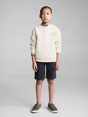 MANGO KIDS - Bawełniane bermudy cargo niebieski indygo  - lata - Dzieci