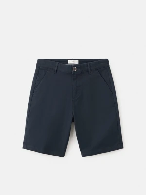 MANGO KIDS - Bermudy bawełniane granatowy - - Dzieci