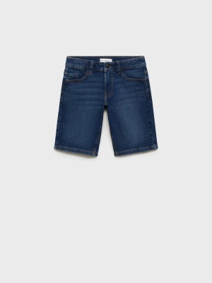 MANGO KIDS - Bermudy dżinsowe ciemnoniebieski - - Dzieci