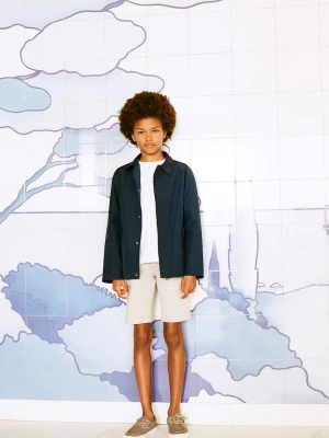 MANGO KIDS - Bermudy o fasonie chinos z bawełny lodowy szary - - Dzieci