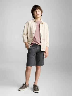 MANGO KIDS - Bermudy w stylu chino antracytowy - - Dzieci