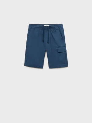 MANGO KIDS - Bermudy z kieszeniami cargo niebieski - - Dzieci