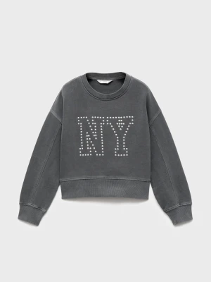 MANGO KIDS - Bluza z ćwiekami antracytowy - lata - Dzieci