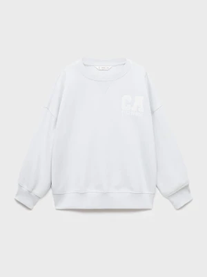 MANGO KIDS - Bawełniana bluza ze wzorem błękitny - lata - Dzieci
