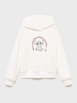 MANGO KIDS - Bluza Lilo i Stitch złamana biel - lata - Dzieci