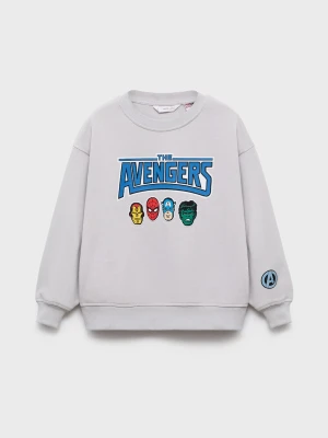 MANGO KIDS - Bluza z bawełny Avengers lodowy szary - lata - Dzieci