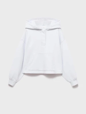 MANGO KIDS - Bluza oversize z kapturem błękitny - lata - Dzieci