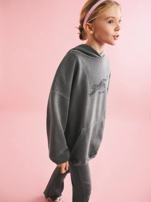 MANGO KIDS - Bluza oversize z nadrukiem antracytowy - lata - Dzieci