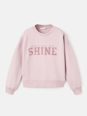 MANGO KIDS - Bawełniana bluza ze wzorem różowy - lata - Dzieci