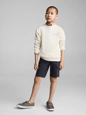 MANGO KIDS - Bluza z bawełny z graficznym nadrukiem kremowy / écru - lata - Dzieci
