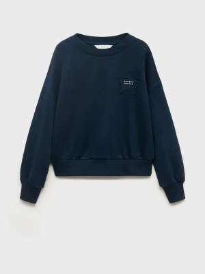 MANGO KIDS - Bluza z haftowaną gwiazdą granatowy - lata - Dzieci