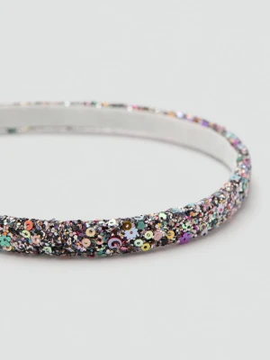 MANGO KIDS - Błyszcząca opaska z cekinami różowy - Rozmiar uniwersalny - Dzieci