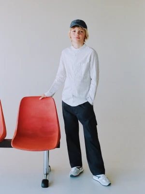 MANGO KIDS - Buty sportowe ze skórzanymi wstawkami szary - - Dzieci