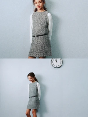 MANGO KIDS - Cienki pasek z sercem czarny - - Dzieci