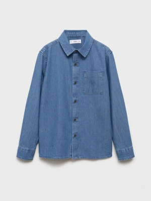 MANGO KIDS - Denimowa koszula z bawełny ciemnoniebieski - - Dzieci