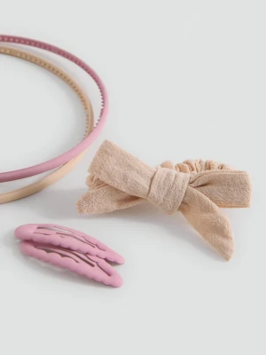 MANGO KIDS - DIADEM piaskowy - Rozmiar uniwersalny - Dzieci